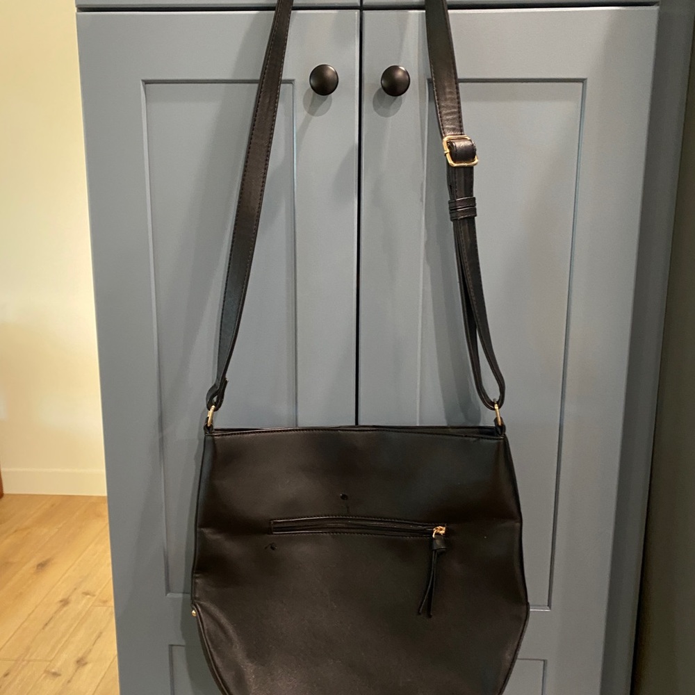 Black Leather Crossbody Bag